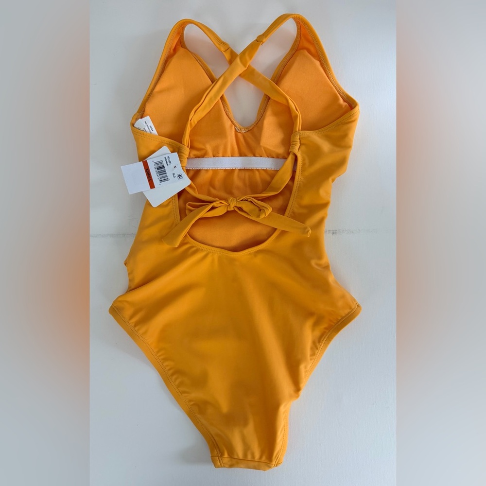 Tori - Marigold V-Neckline Twist-Waist One-Piece Compression Swimsuit XS NWT - Picture 4 of 7